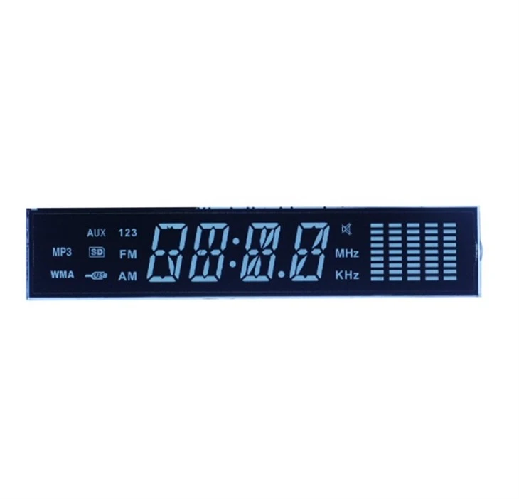 การแสดงเซ็กเมนต์ VA LCD ที่กำหนดเองสำหรับเครื่องเสียงรถยนต์